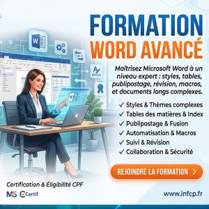 Formation word avancé - infcp.fr
